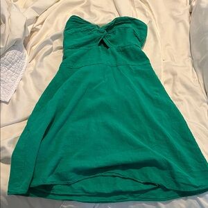 Strapless Green Dress